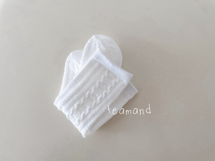 Teamand - Korean Children Fashion - #todddlerfashion - Embo Lece Socks With Adult - 3