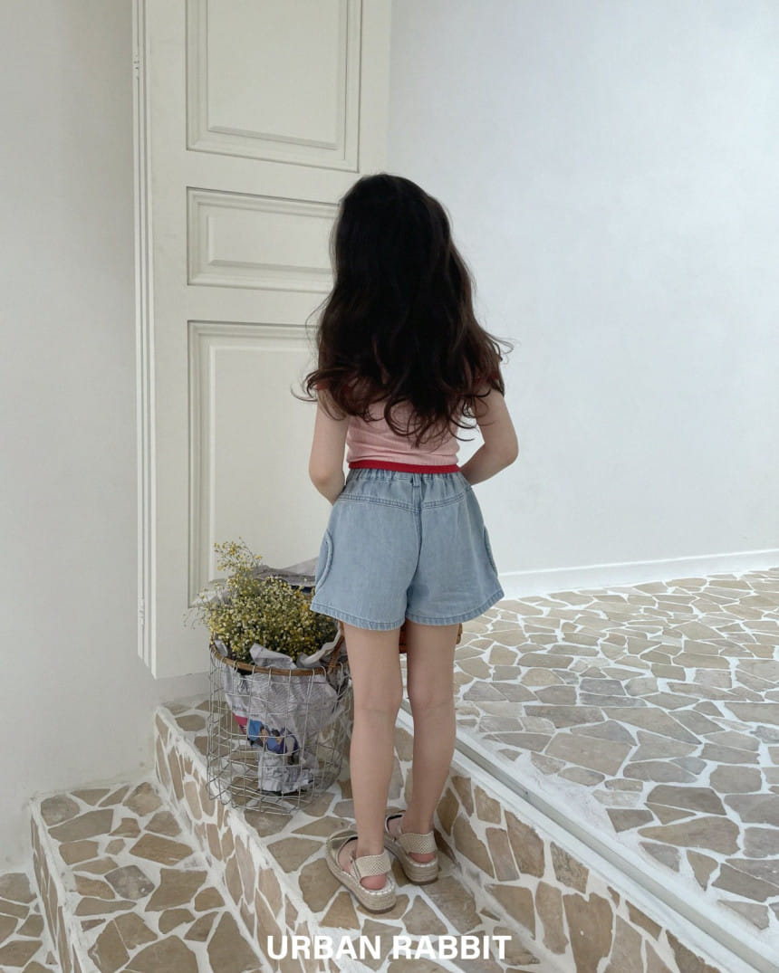 Urban Rabbit - Korean Children Fashion - #designkidswear - Piping Pocket Denim Shorts - 8