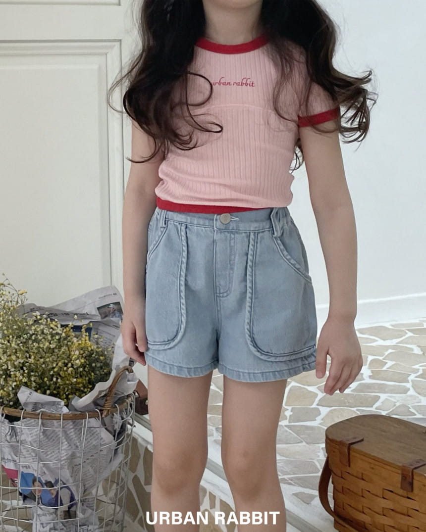 Urban Rabbit - Korean Children Fashion - #discoveringself - Piping Pocket Denim Shorts - 9