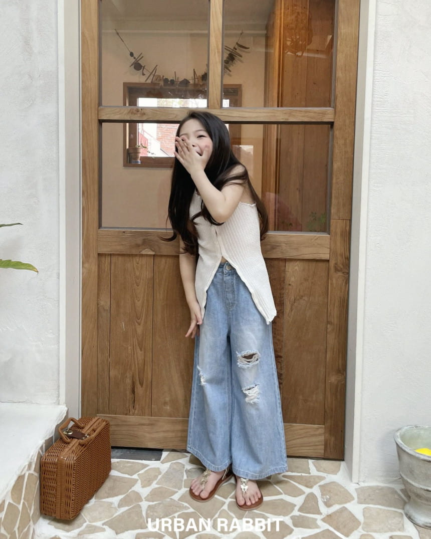Urban Rabbit - Korean Children Fashion - #toddlerclothing - Open Vintage Denim - 3