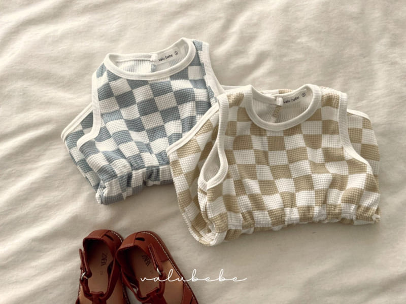 Valu Bebe - Korean Baby Fashion - #babyoninstagram - Square Block Body Suit - 4
