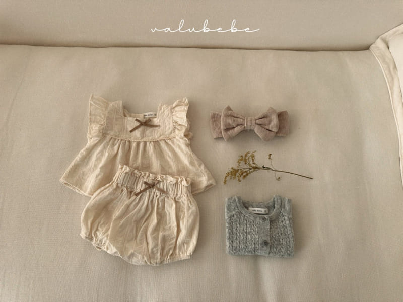 Valu Bebe - Korean Baby Fashion - #babyoutfit - Eyelet Ribbon Bloomers - 2