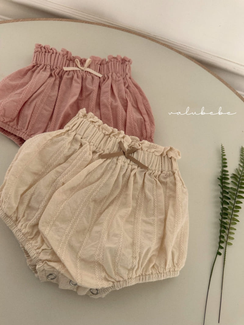 Valu Bebe - Korean Baby Fashion - #onlinebabyshop - Eyelet Ribbon Bloomers - 6