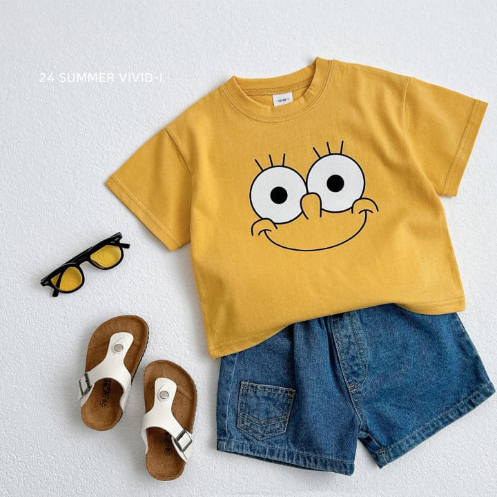 Vivid I - Korean Children Fashion - #Kfashion4kids - Summer Eye Nose Top Bottom Set - 8