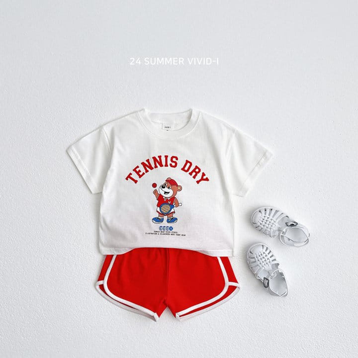 Vivid I - Korean Children Fashion - #Kfashion4kids - Tennis Bear Short Sleeve Tee - 8