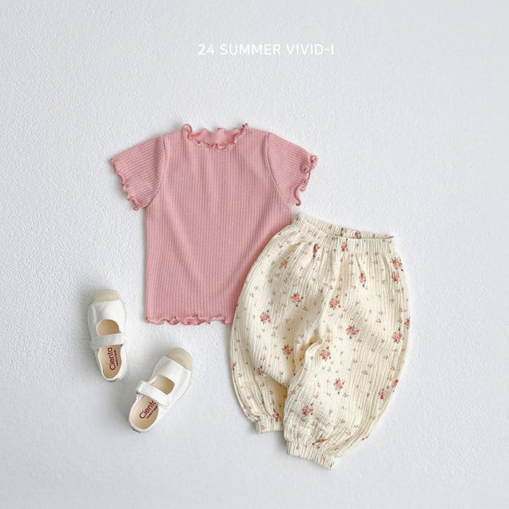 Vivid I - Korean Children Fashion - #Kfashion4kids - Rib Terry Short Sleeve Tee - 9