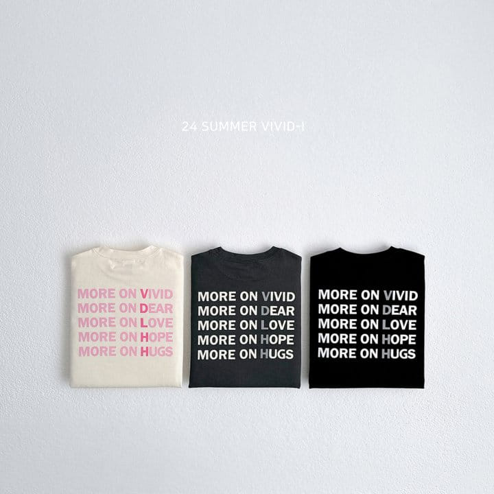 Vivid I - Korean Children Fashion - #Kfashion4kids - More Lettering Tee - 2