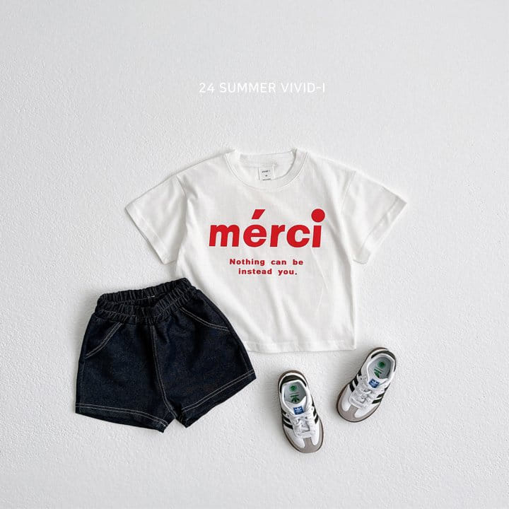 Vivid I - Korean Children Fashion - #childofig - Merci Short Sleeve Tee - 8