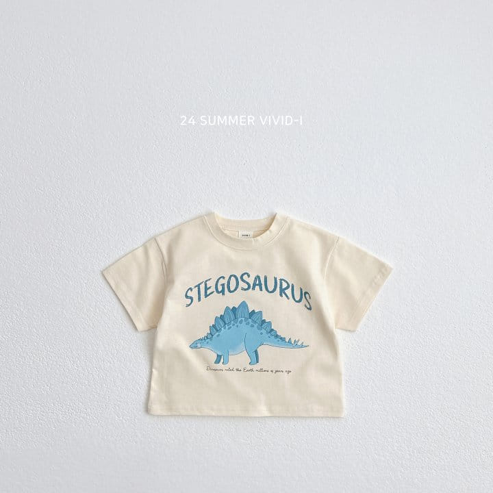 Vivid I - Korean Children Fashion - #childofig - Summer Dino Short Sleeve Tee - 3
