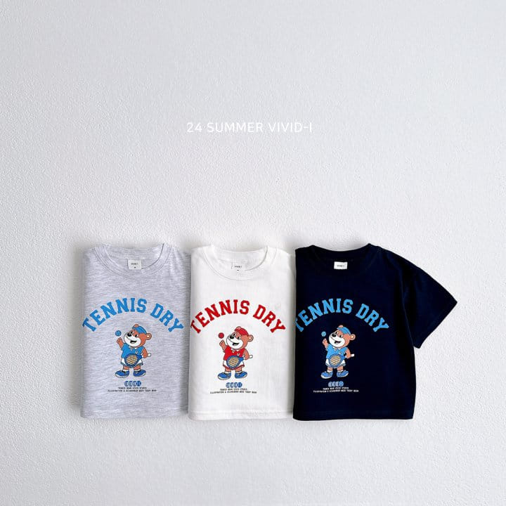 Vivid I - Korean Children Fashion - #childrensboutique - Tennis Bear Short Sleeve Tee