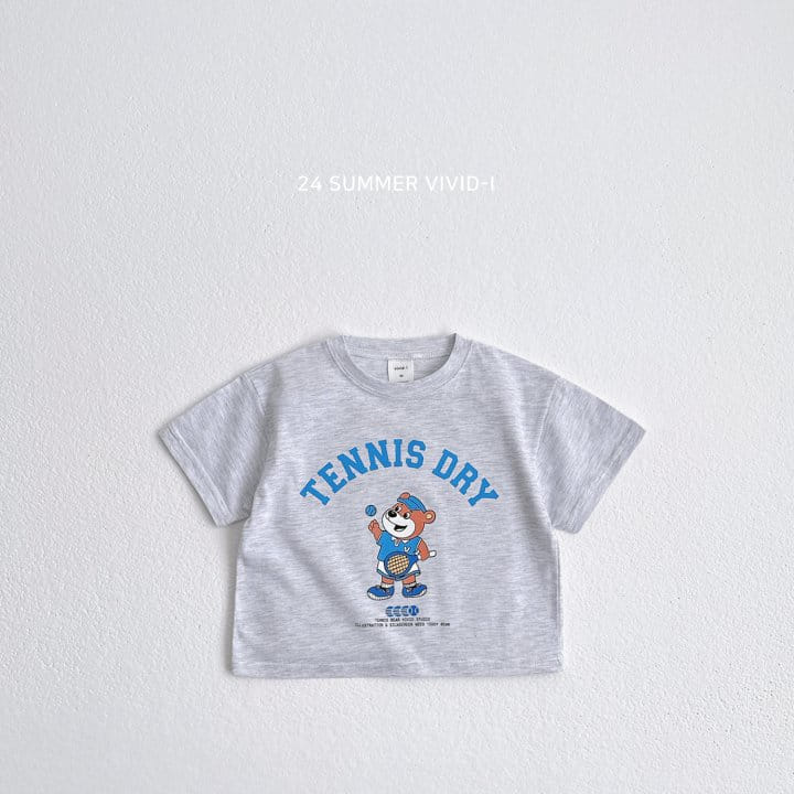 Vivid I - Korean Children Fashion - #discoveringself - Tennis Bear Short Sleeve Tee - 3