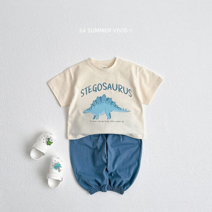 Vivid I - Korean Children Fashion - #discoveringself - Summer Dino Short Sleeve Tee - 7