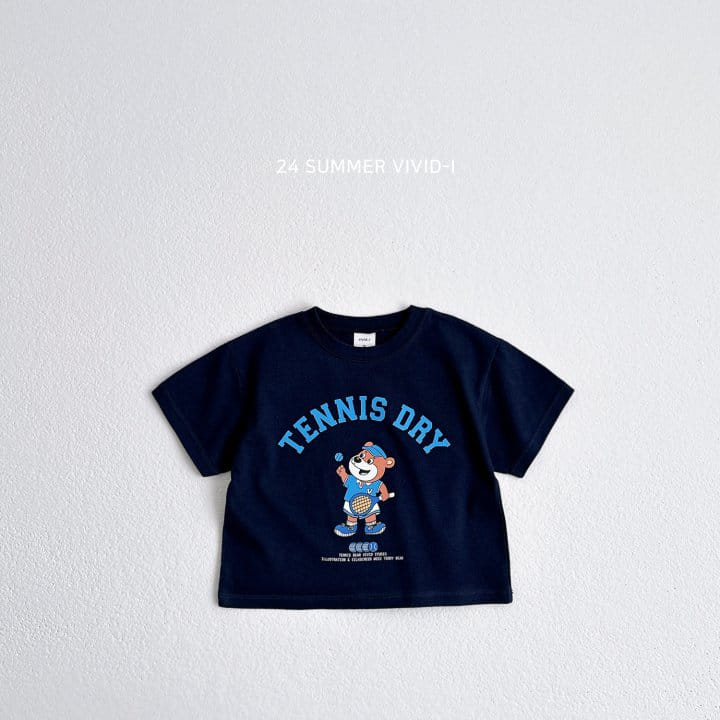 Vivid I - Korean Children Fashion - #discoveringself - Tennis Bear Short Sleeve Tee - 4