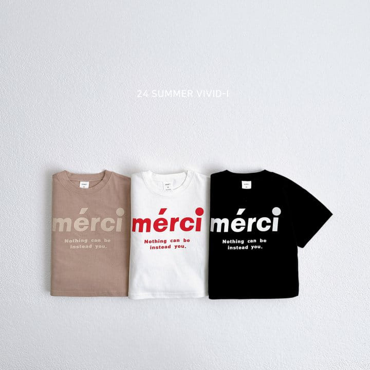 Vivid I - Korean Children Fashion - #kidsstore - Merci Short Sleeve Tee