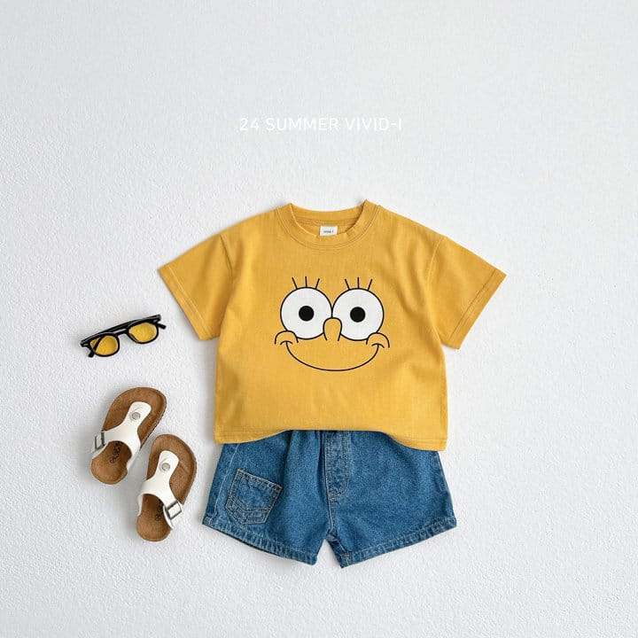 Vivid I - Korean Children Fashion - #kidzfashiontrend - Summer Eye Nose Top Bottom Set - 7