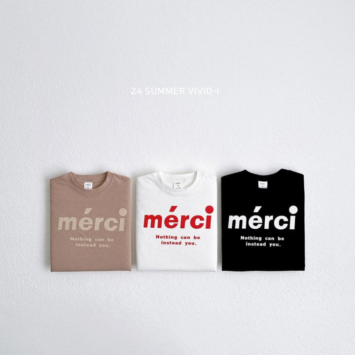 Vivid I - Korean Children Fashion - #kidzfashiontrend - Merci Short Sleeve Tee - 2