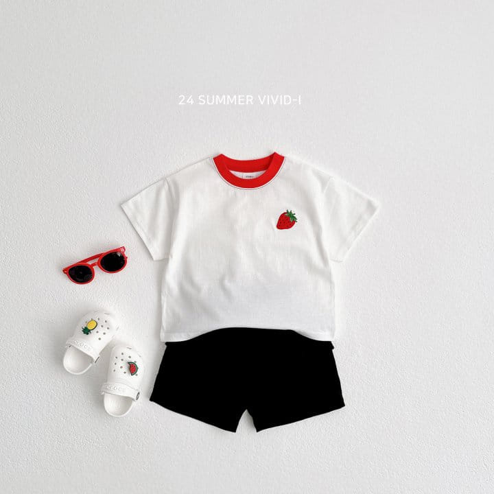 Vivid I - Korean Children Fashion - #magicofchildhood - Fruit Embroidery Top Bottom Set - 6