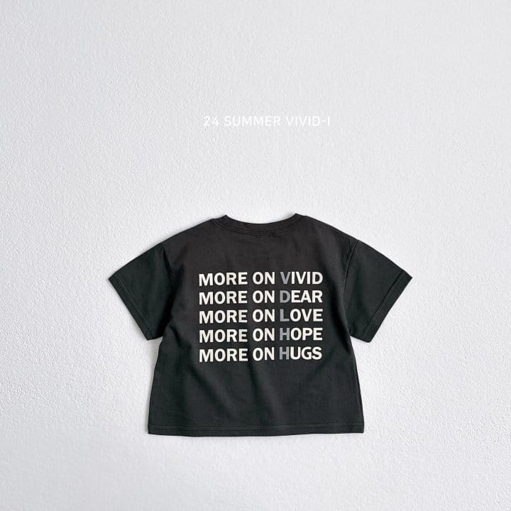 Vivid I - Korean Children Fashion - #littlefashionista - More Lettering Tee - 4