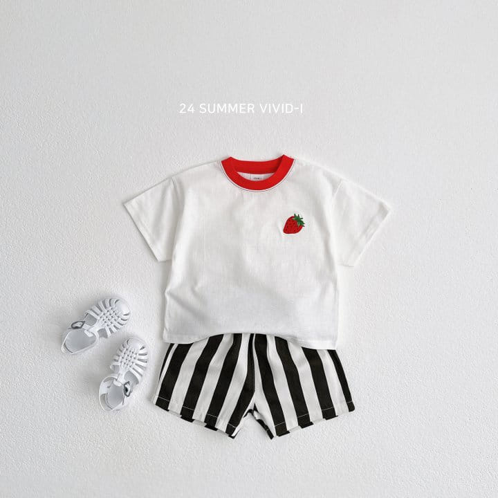 Vivid I - Korean Children Fashion - #minifashionista - Fruit Embroidery Top Bottom Set - 7