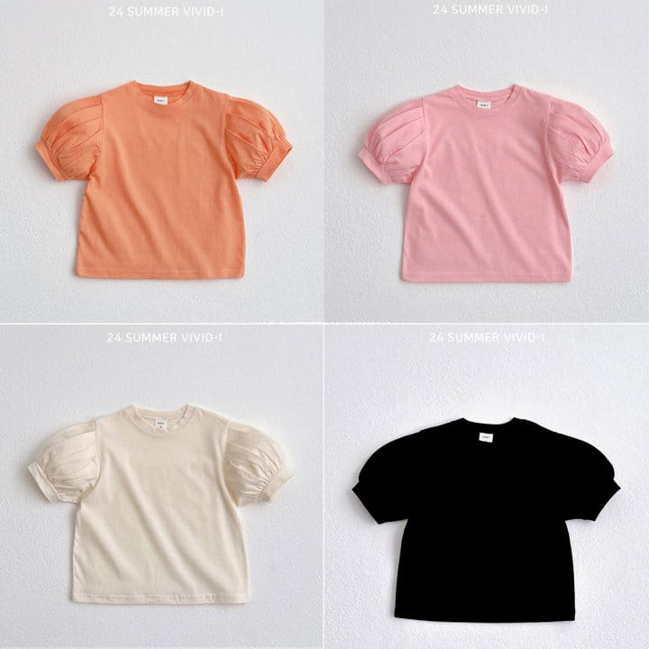 Vivid I - Korean Children Fashion - #toddlerclothing - Bibi Puff Short Sleeve Tee - 2