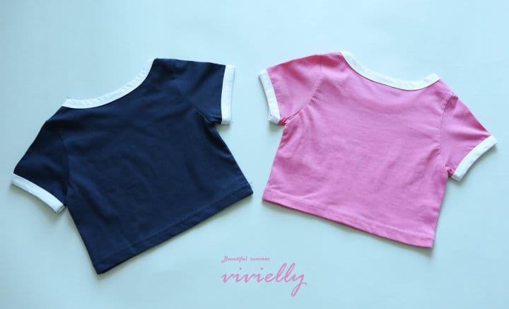 Vivielly - Korean Children Fashion - #childrensboutique - Star Color Piping Tee - 10