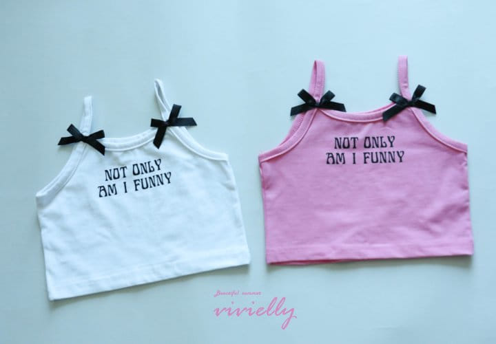 Vivielly - Korean Children Fashion - #fashionkids - Ribbon Sleeveless Tee - 10
