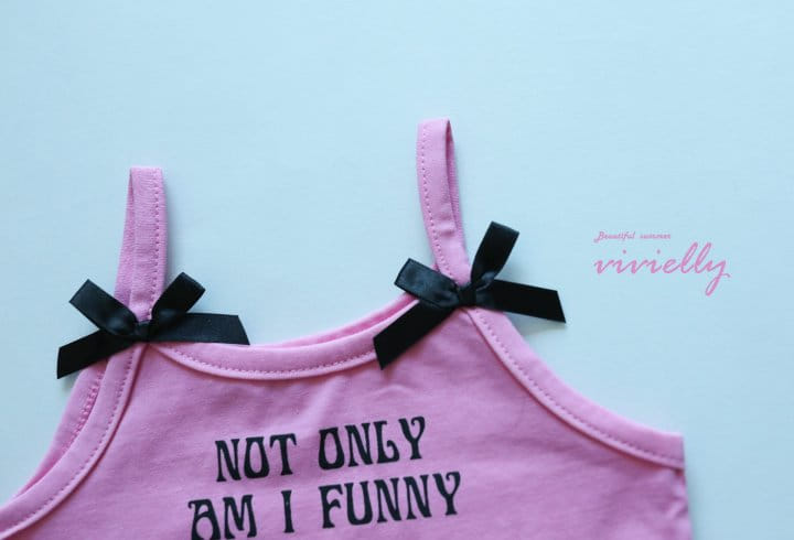 Vivielly - Korean Children Fashion - #kidsshorts - Ribbon Sleeveless Tee - 11