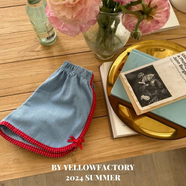 Yellow Factory - Korean Children Fashion - #childofig - Dot Denim Pants - 2