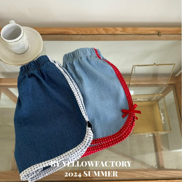 Yellow Factory - Korean Children Fashion - #childofig - Dot Denim Pants - 4