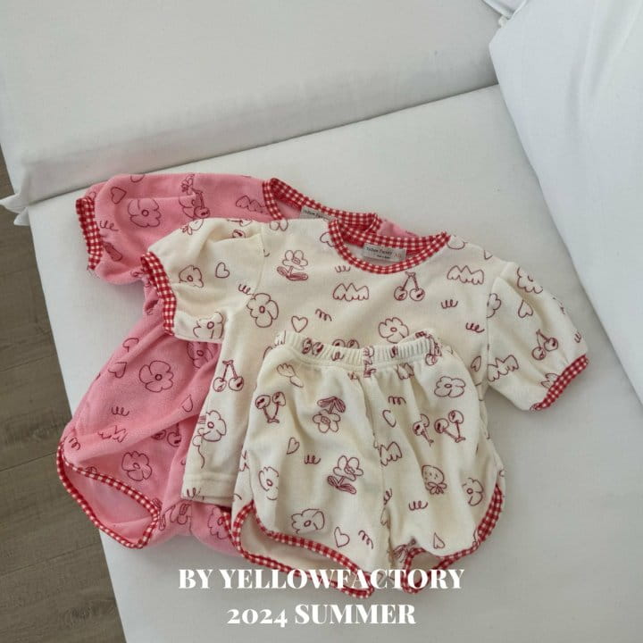 Yellow Factory - Korean Children Fashion - #childrensboutique - Terry Top Bottom Set - 2