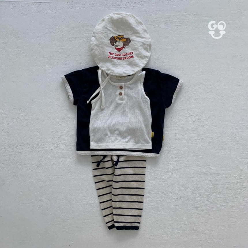 go;u - Korean Baby Fashion - #babyfashion - Sam Sam Sleeveless Tee - 6