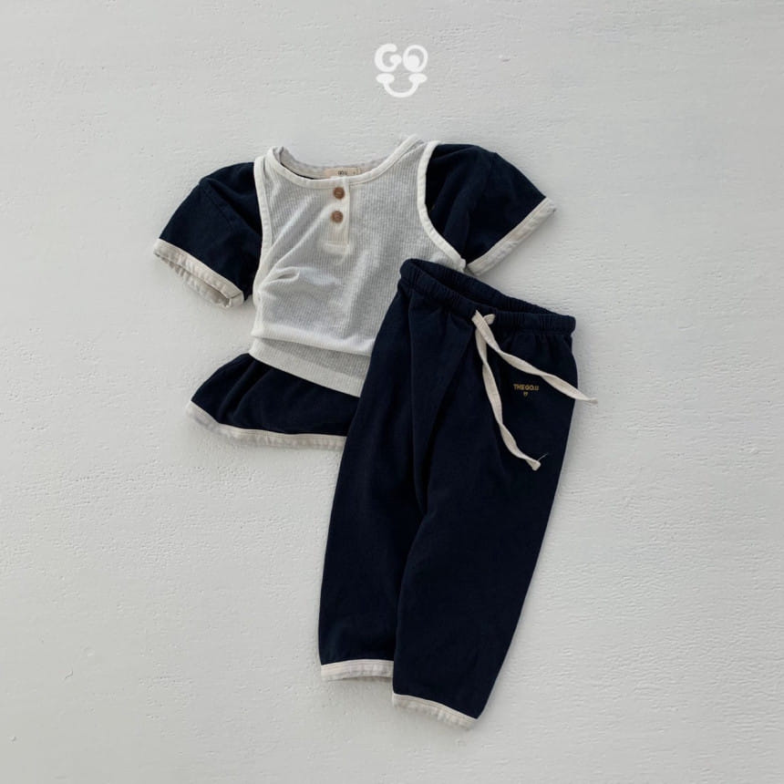 go;u - Korean Baby Fashion - #babyfever - Sam Sam Sleeveless Tee - 7