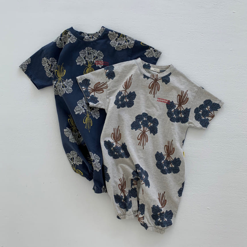 go;u - Korean Baby Fashion - #smilingbaby - Flower Armful Body Suit