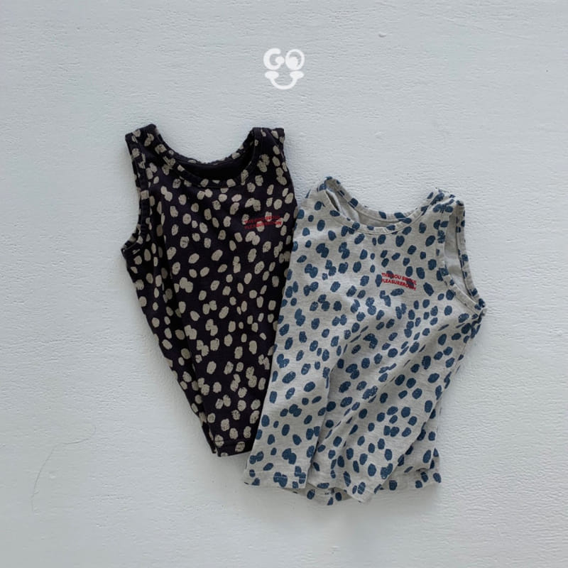 go;u - Korean Children Fashion - #Kfashion4kids - Dot Sleeveless Tee - 2