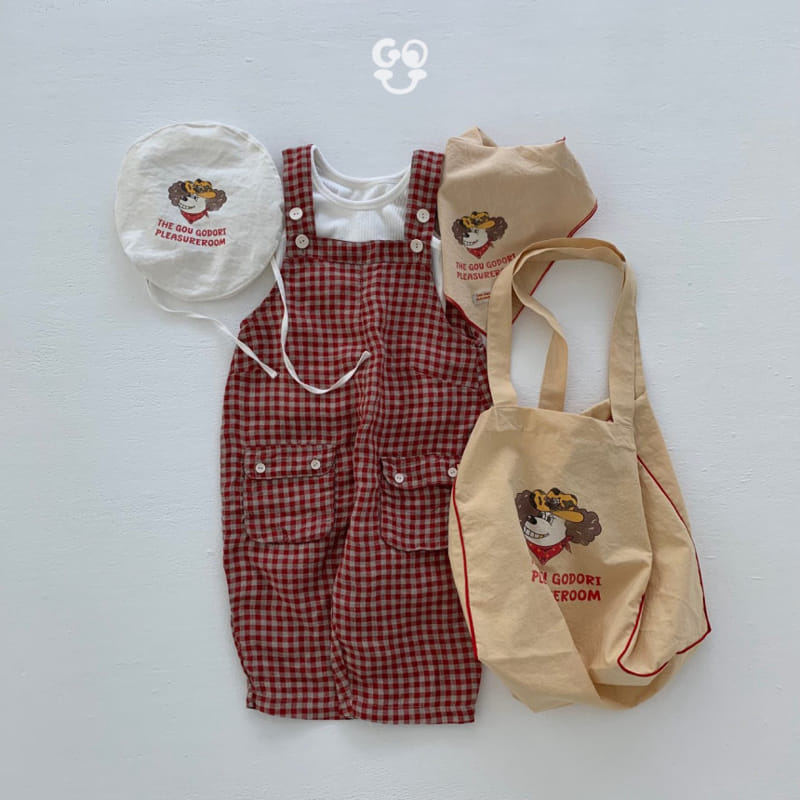 go;u - Korean Children Fashion - #stylishchildhood - Check Check Dungarees - 4