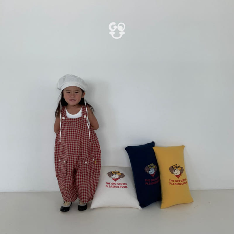 go;u - Korean Children Fashion - #fashionkids - Check Check Dungarees - 8