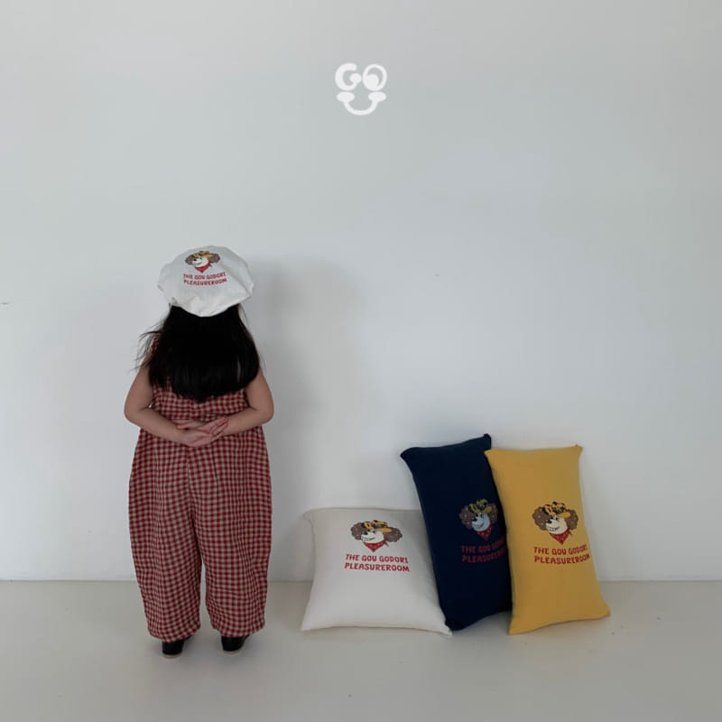 go;u - Korean Children Fashion - #kidsstore - Check Check Dungarees - 10