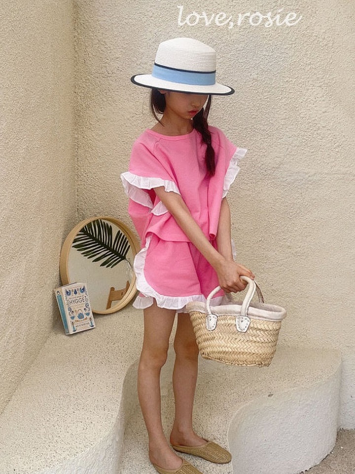 Shalrot Frill Shorts Top Bottom Set