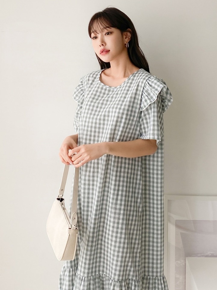 Check Frill One-Piece