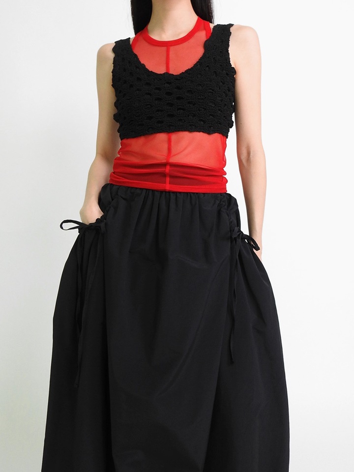 Bubble Layered Sleeveless Tee