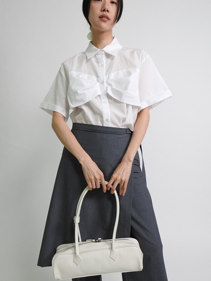Ribbon Bustier Shirt