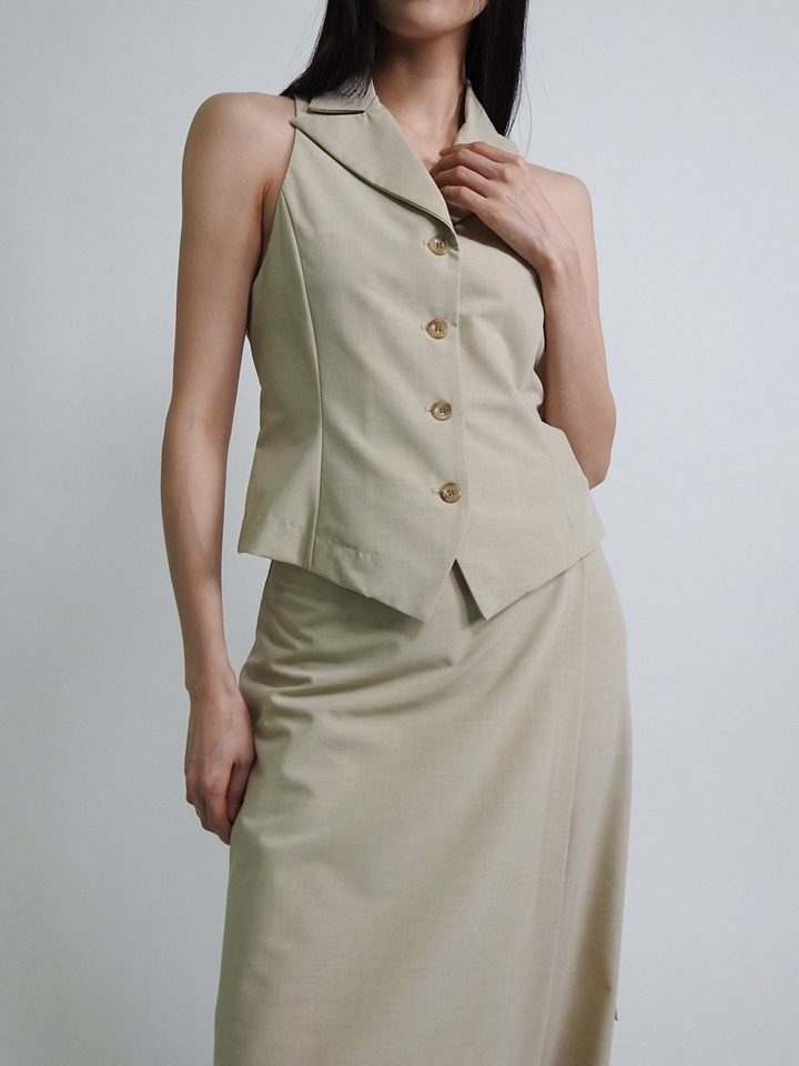 Collar Slim Vest