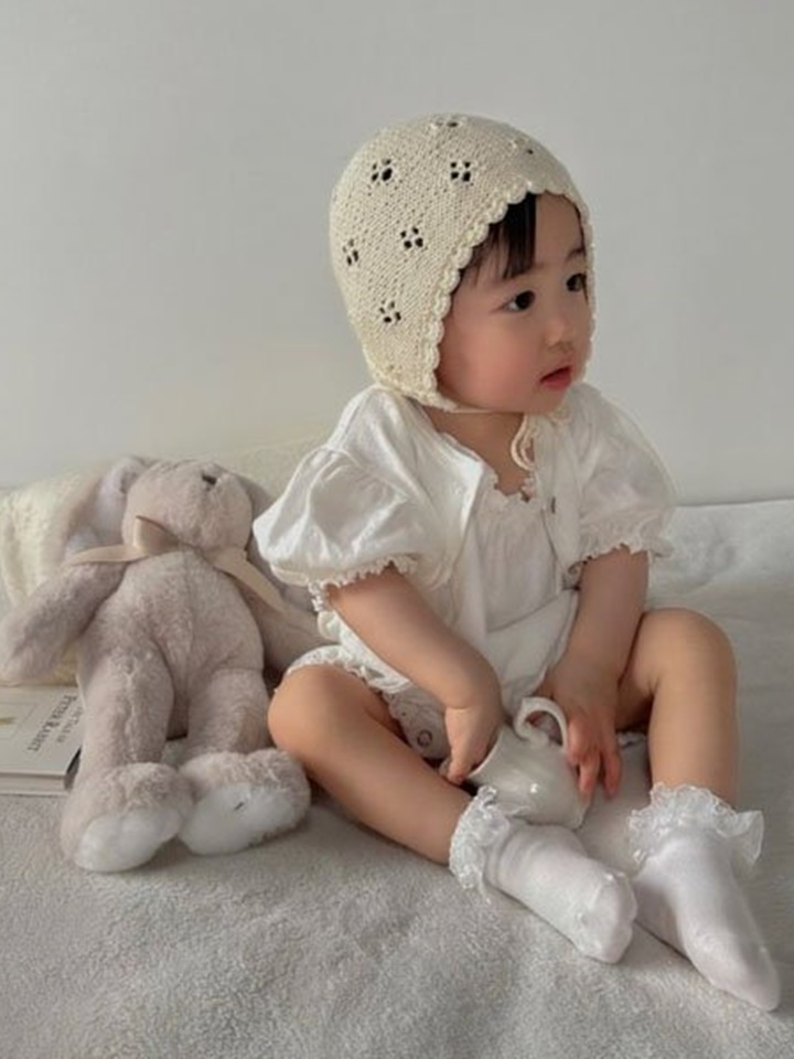 Baby Heart Eyelet Body Suit
