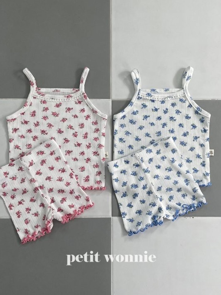Versailles Sleeveless Top Bottom Set