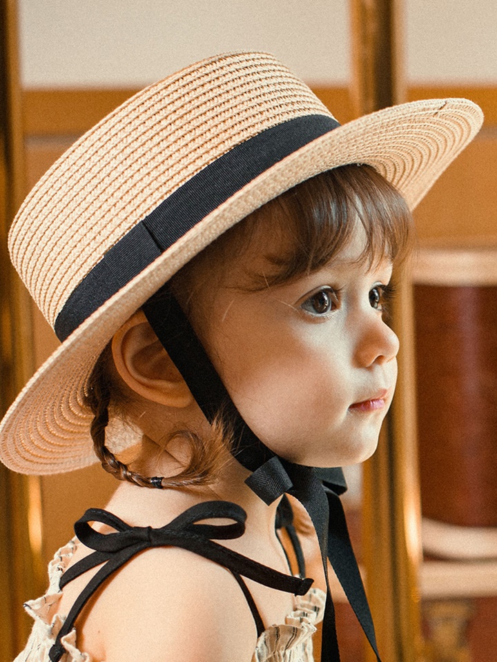 Flat Baby Straw Panama Hat