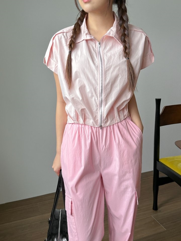 2408 Collar Crop Jumper