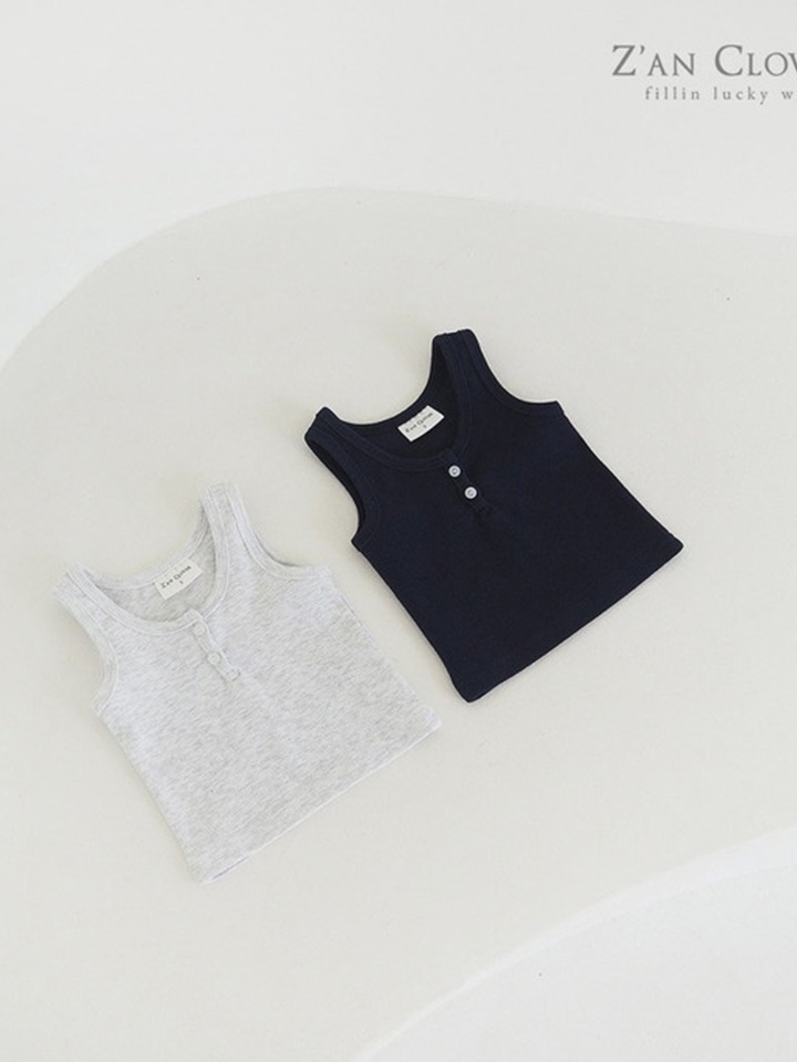 Button Sleeveless Tee