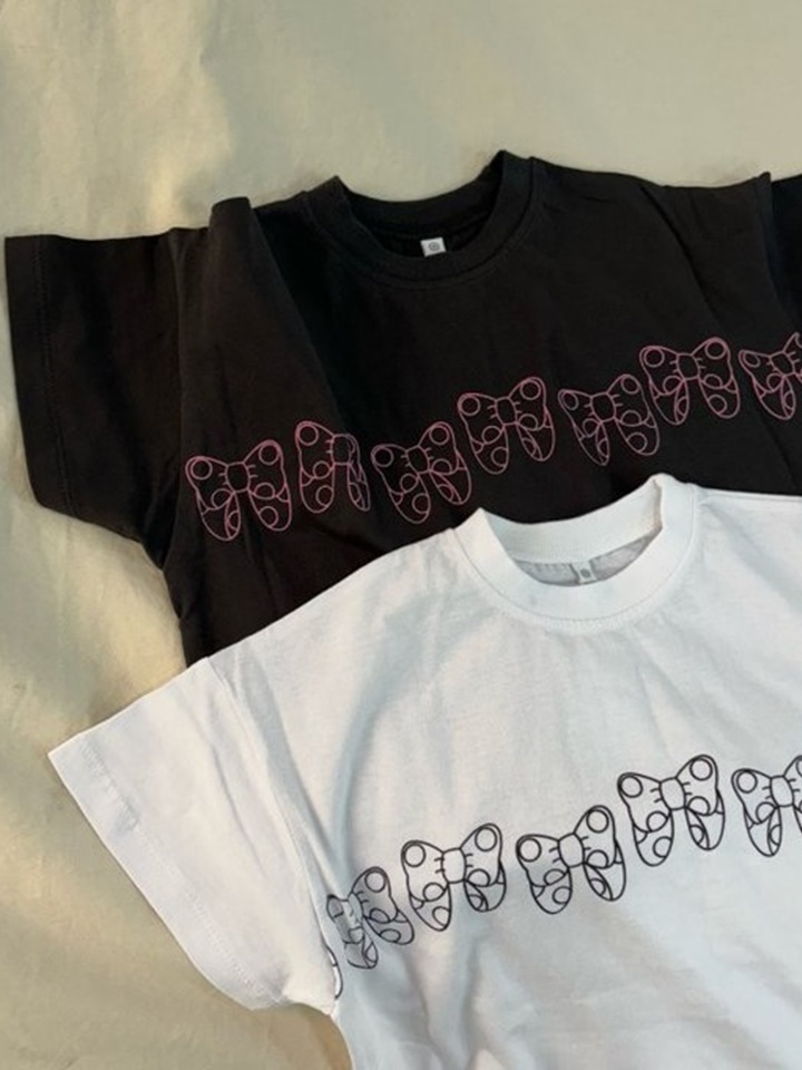 Dot Ribbon Tee With Mom