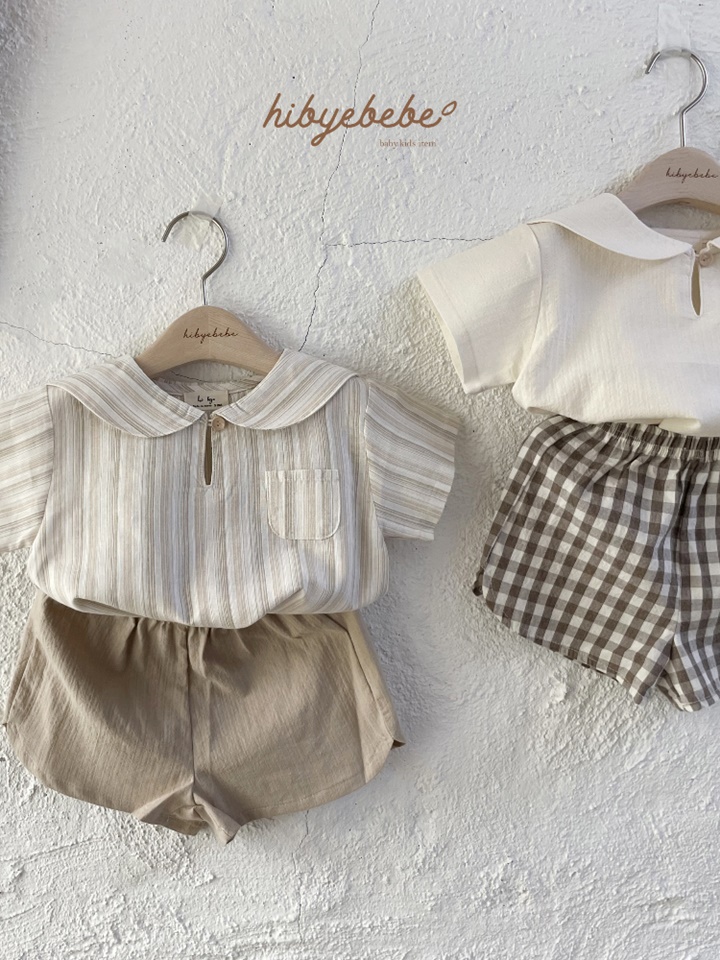 Bay Collar Top Bottom Set