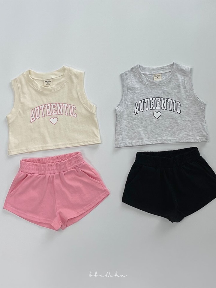 Authentic Crop Top Bottom Set